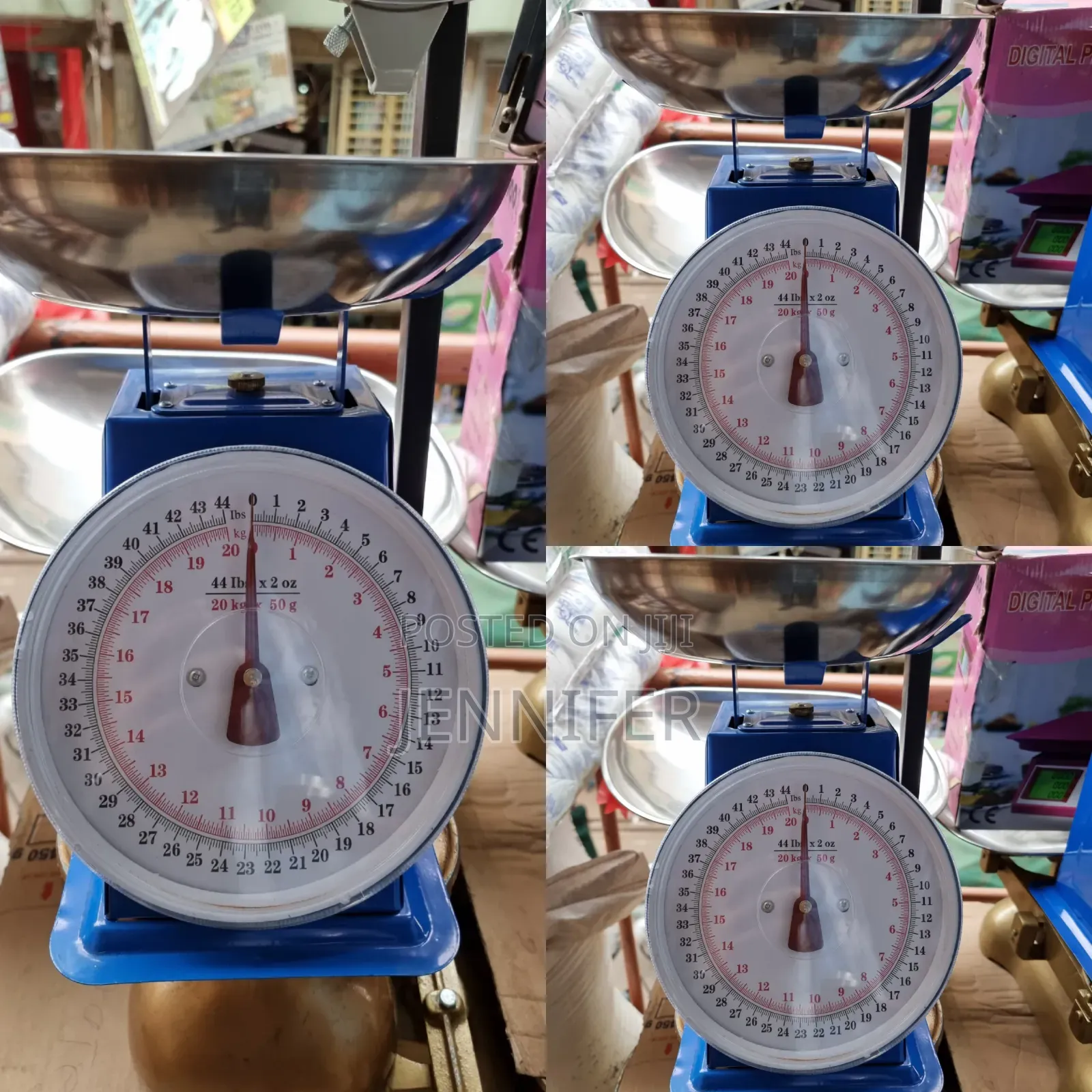 Blue Stainless Steel 20kg Business Spring Scale