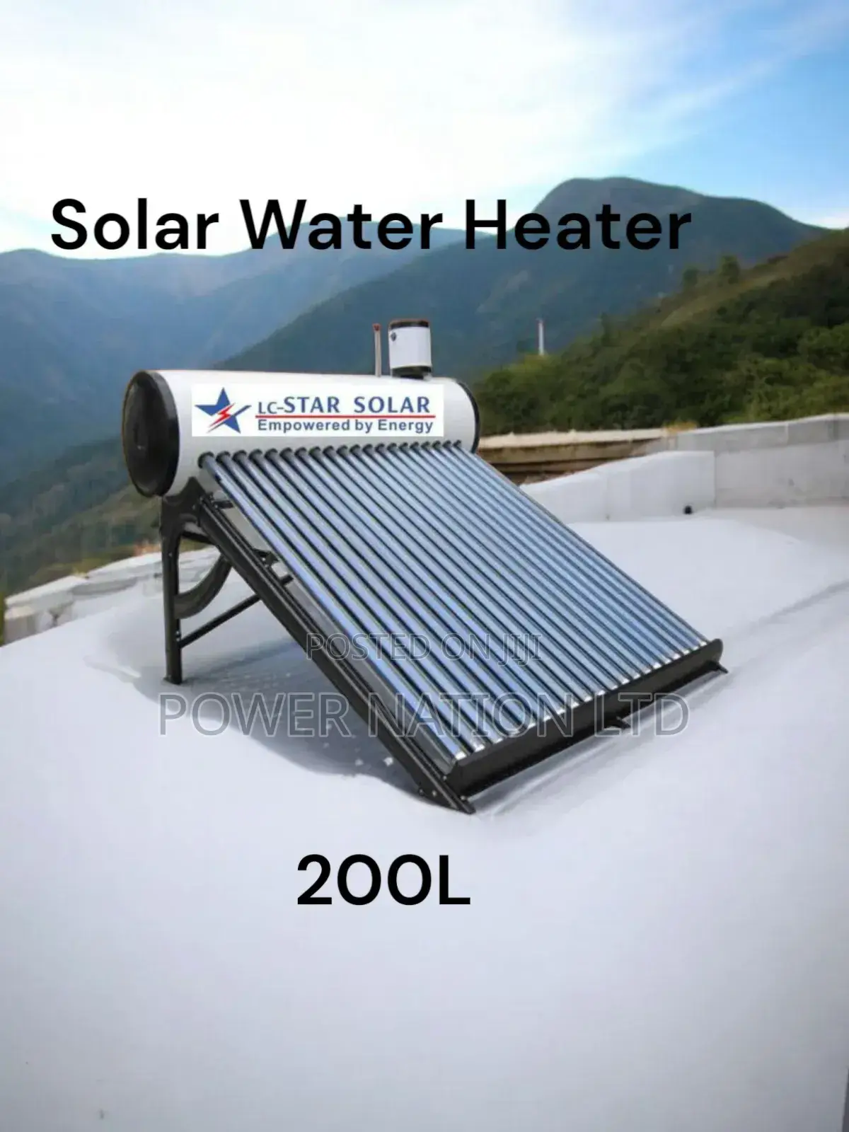 200 Liters Solar Water Heater Bum Burning
