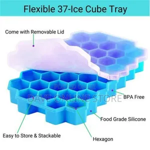 Silicon Flexible Ice Cube Maker With Lid Cover - 1pcs