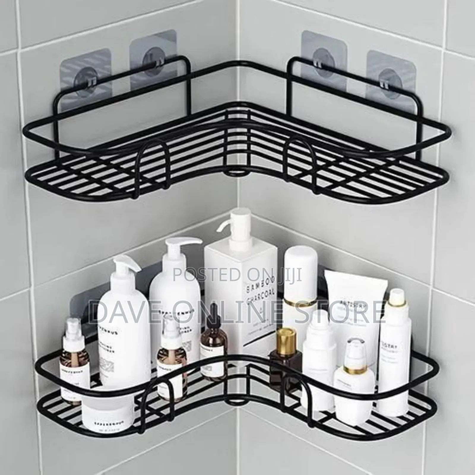 Bathroom/Toilet Corner Iron Shelf Rack 2pcs