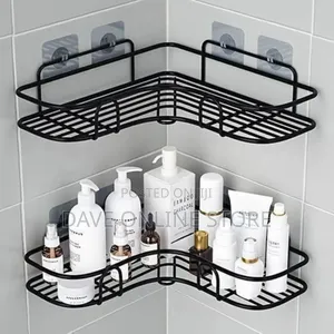 Bathroom/Toilet Corner Iron Shelf Rack 2pcs