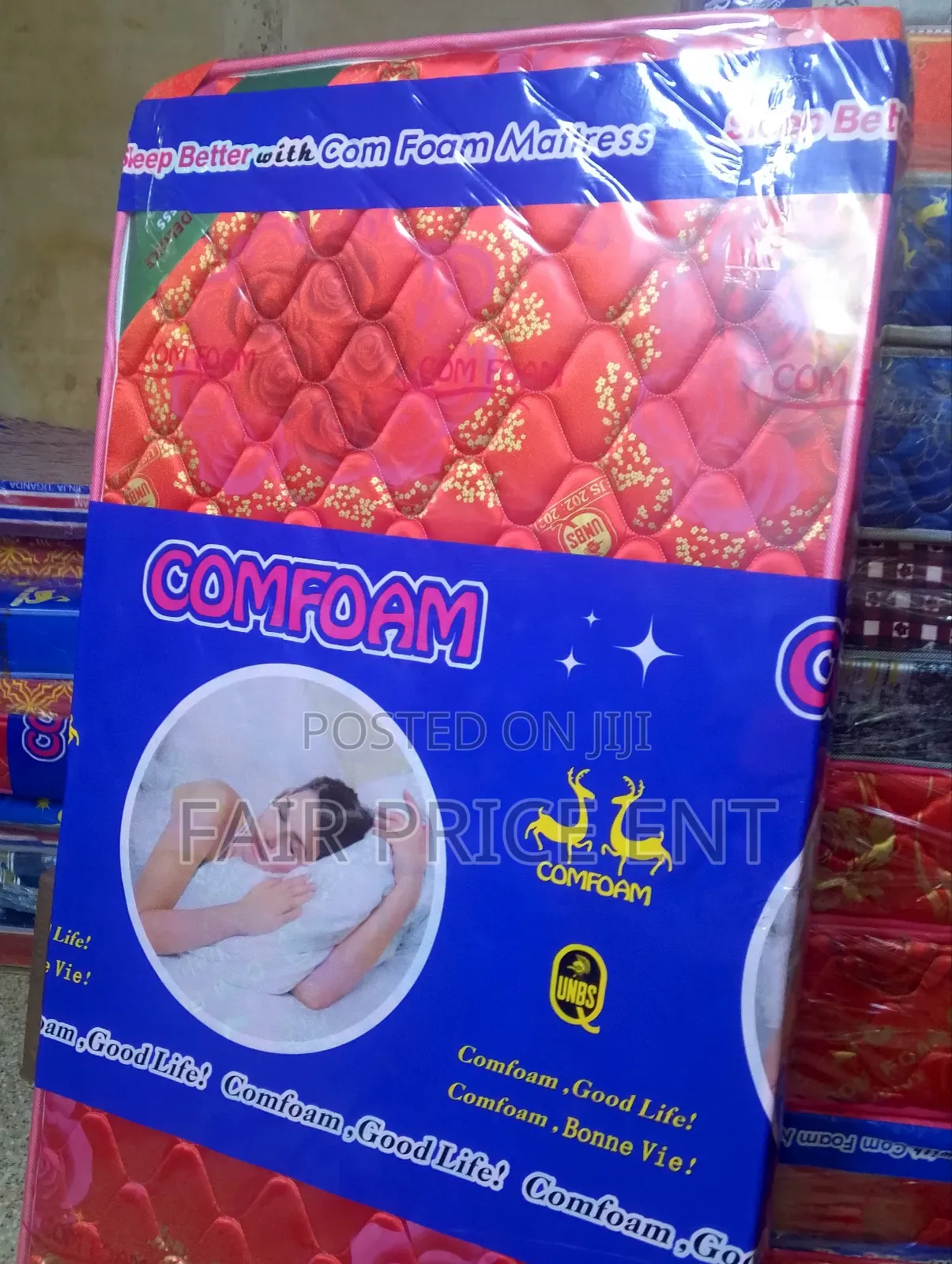 Mattress.Quilted Density.3*6*8inches. ( Red)