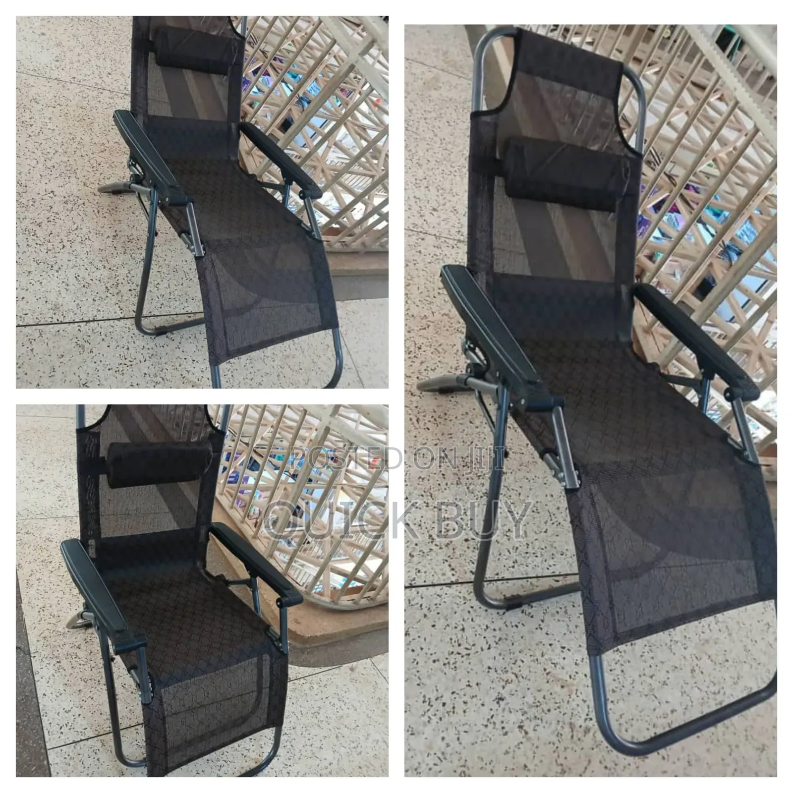 New Metallic Frame Foldable on the Go/Balcony Chair Bed