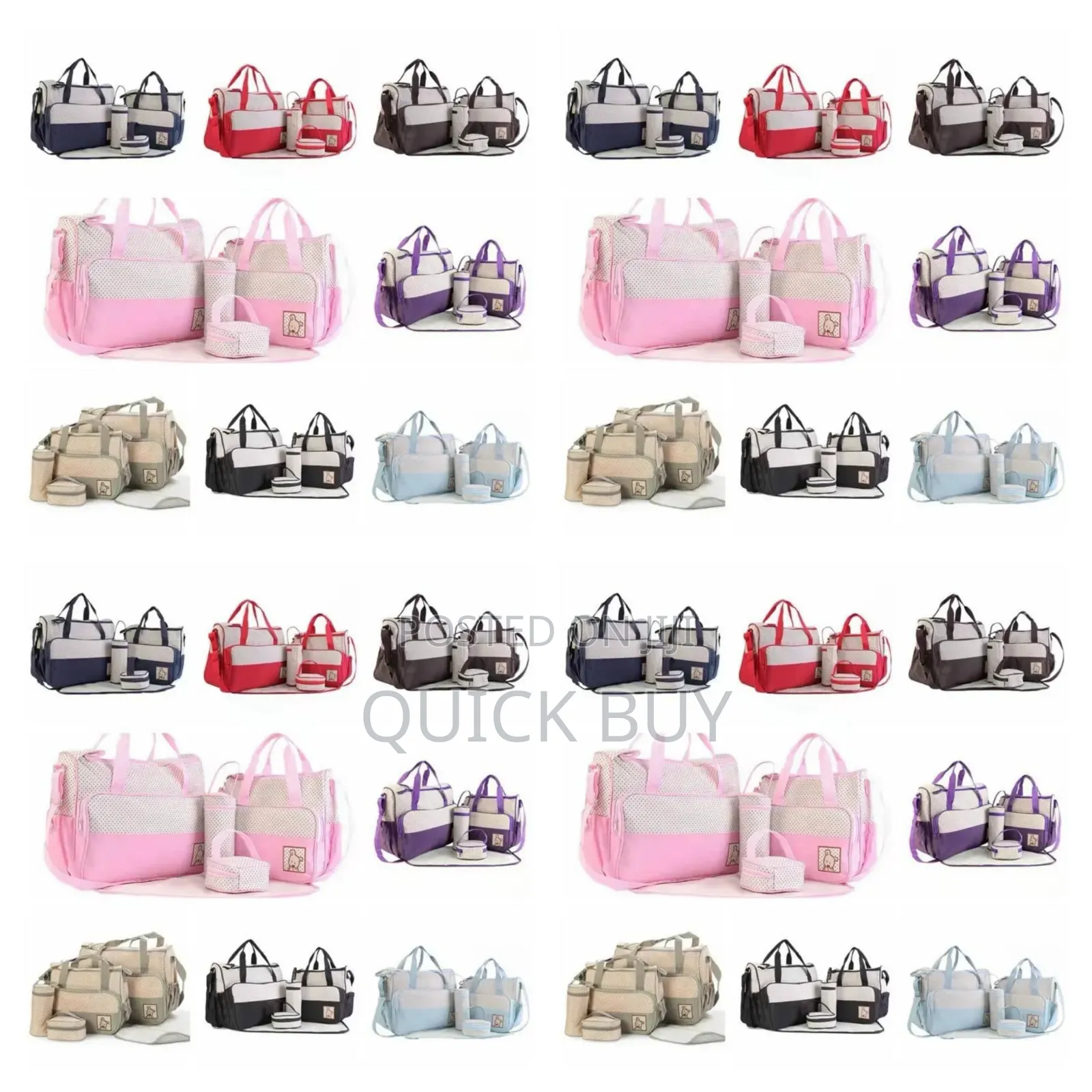 Unique 5in1 Portable Woven Mummy Diaper Bags
