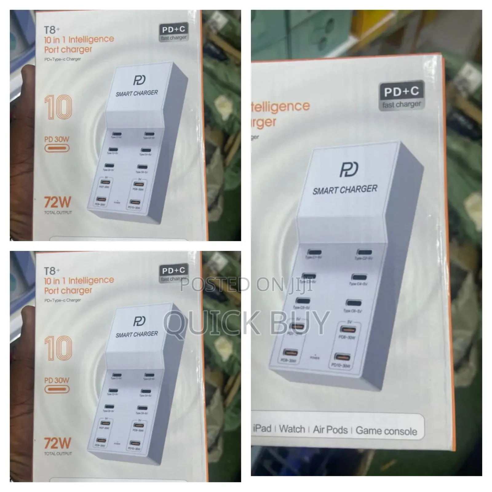 New T8 Plus 10in1 Intelligent Port Charger