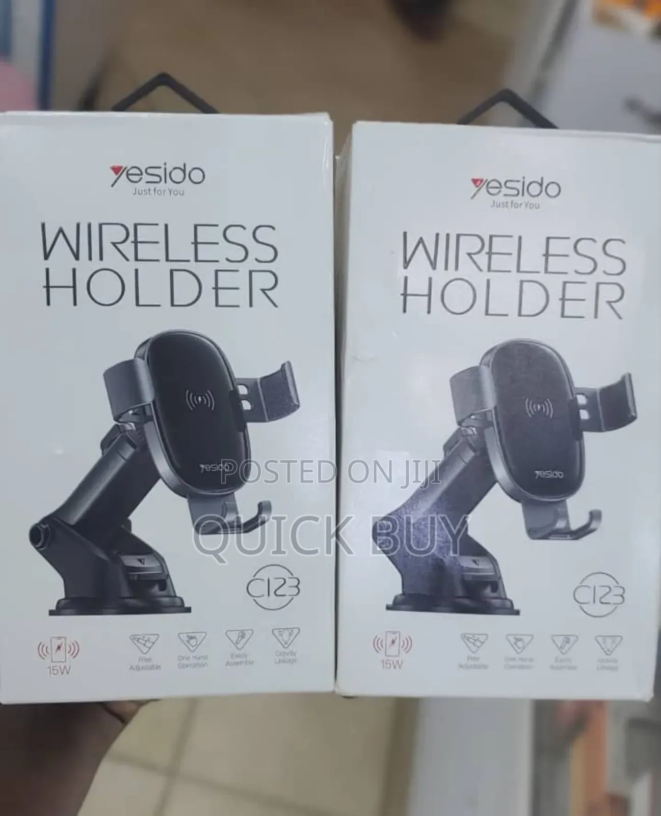 Yesido Wireless Charger and Car Dashboard Phone Holder