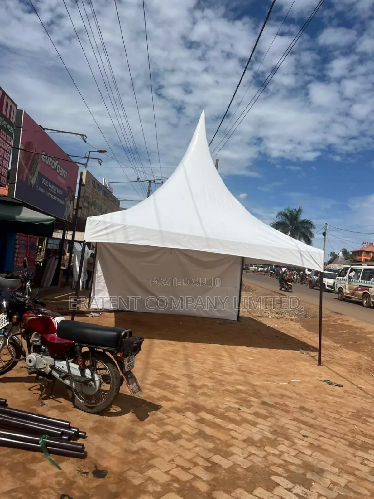 50 Seater Tent Covering One Side Flap