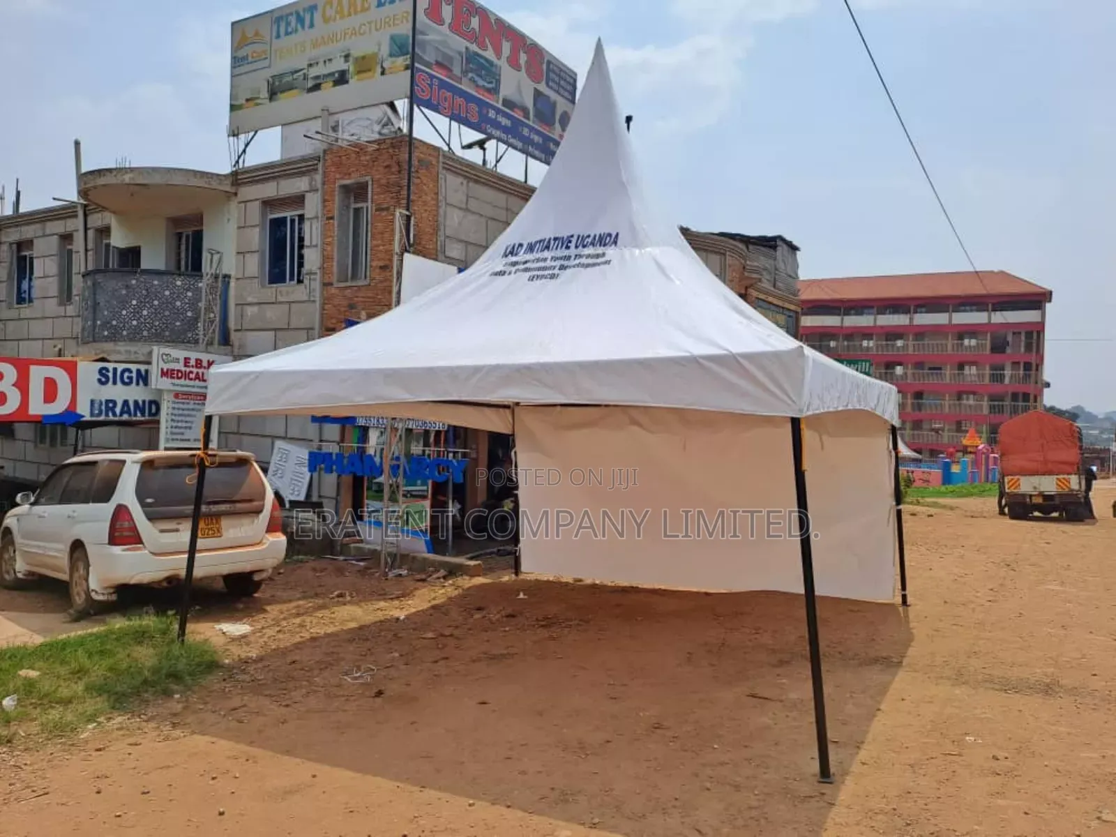 50 Seater Tent Covering One Side Flap