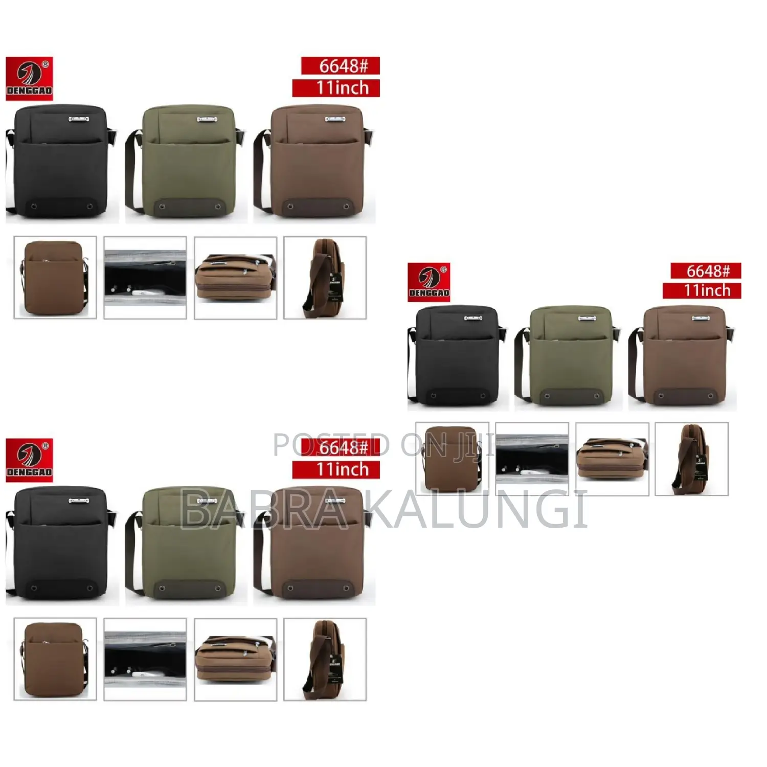 Denggao 1 Piece of 11 Inch Small Canvas Messenger Bag