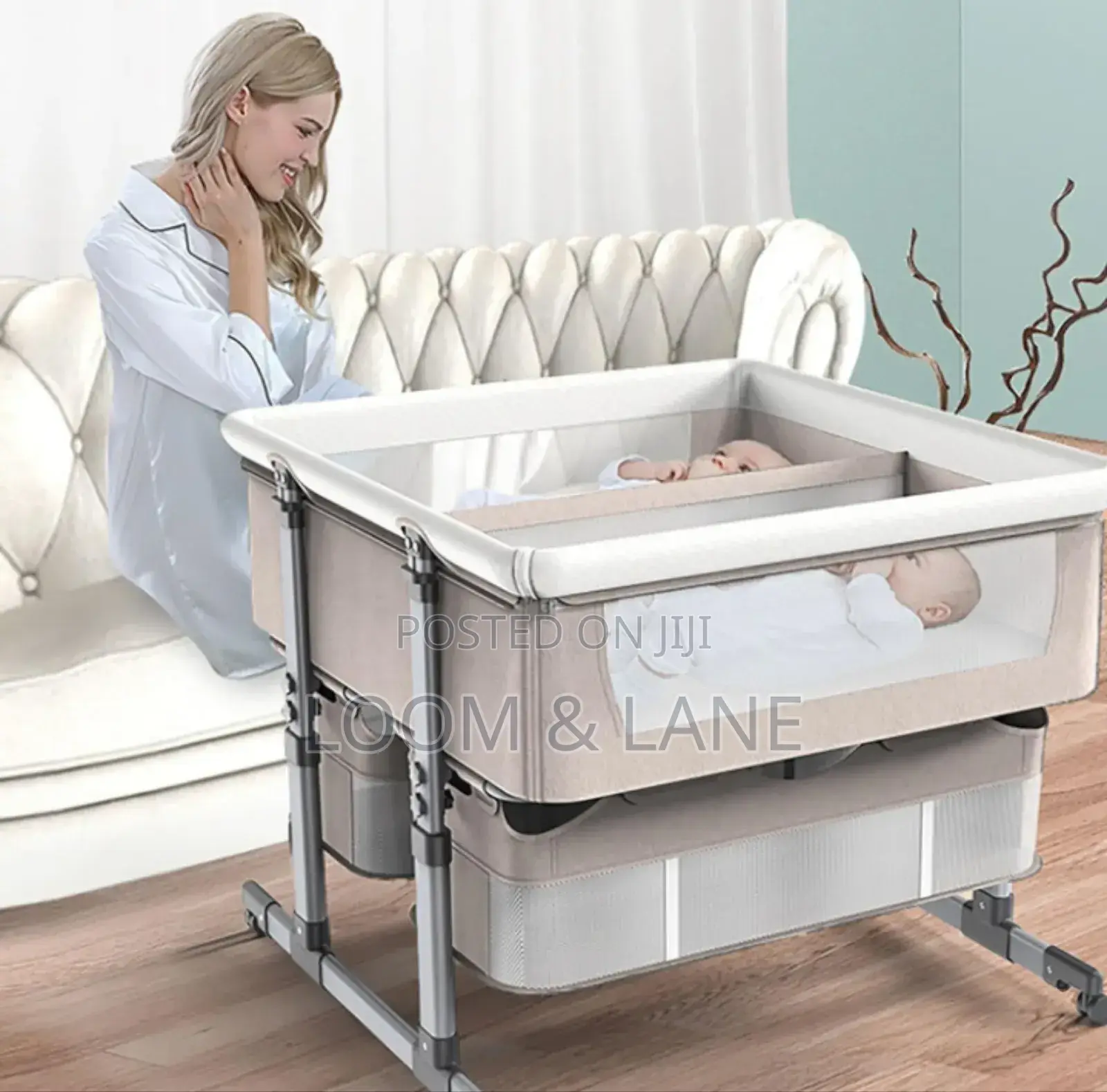 Twins Baby Bassinet Bedside Sleeper