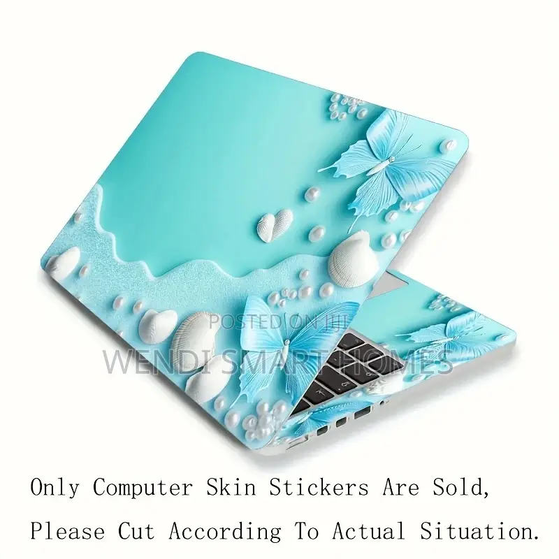 Butterfly Seashell Vinyl Laptop Skins - Waterproof