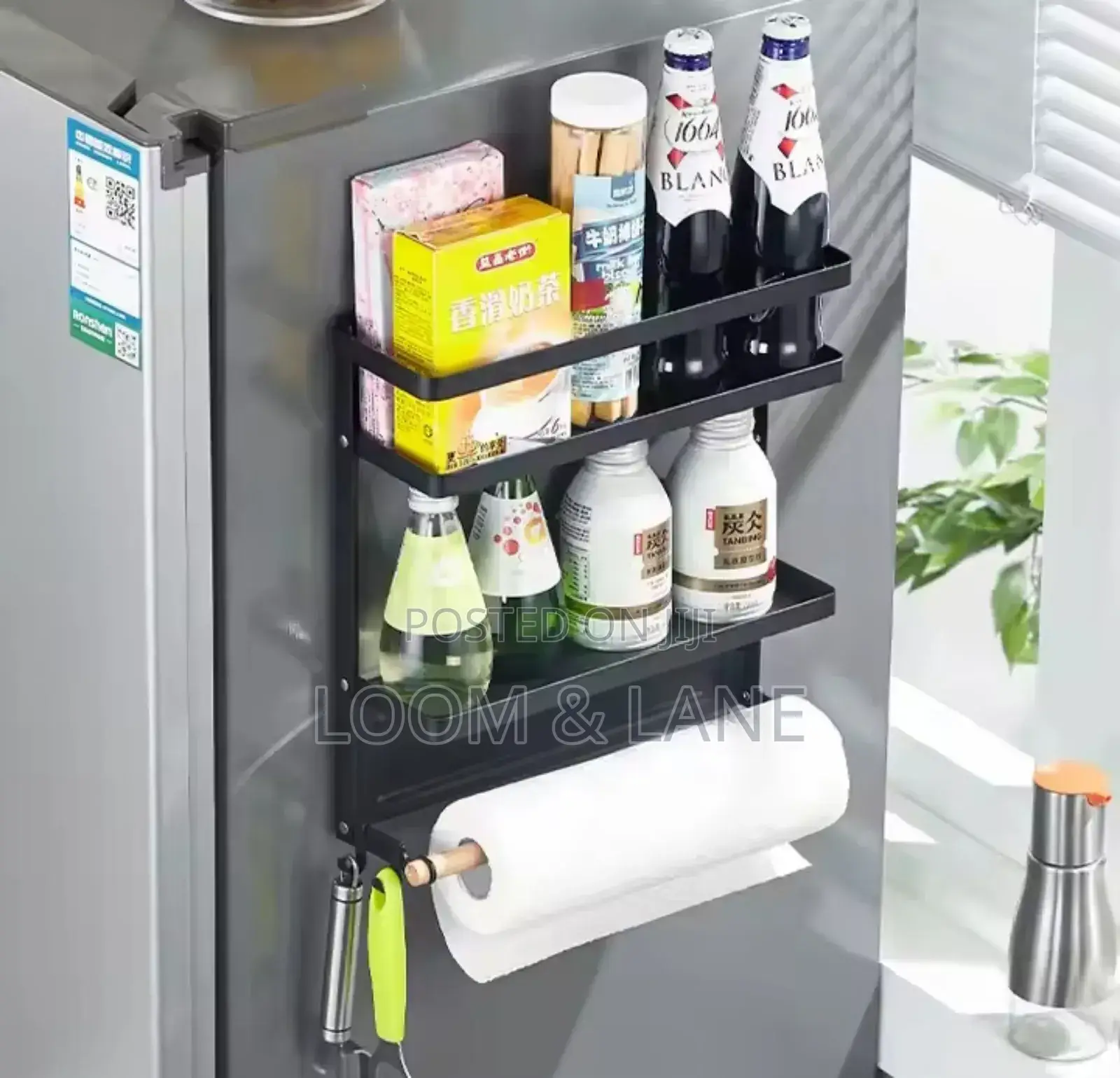 Magnetic Refrigerator Shelf Side Storage