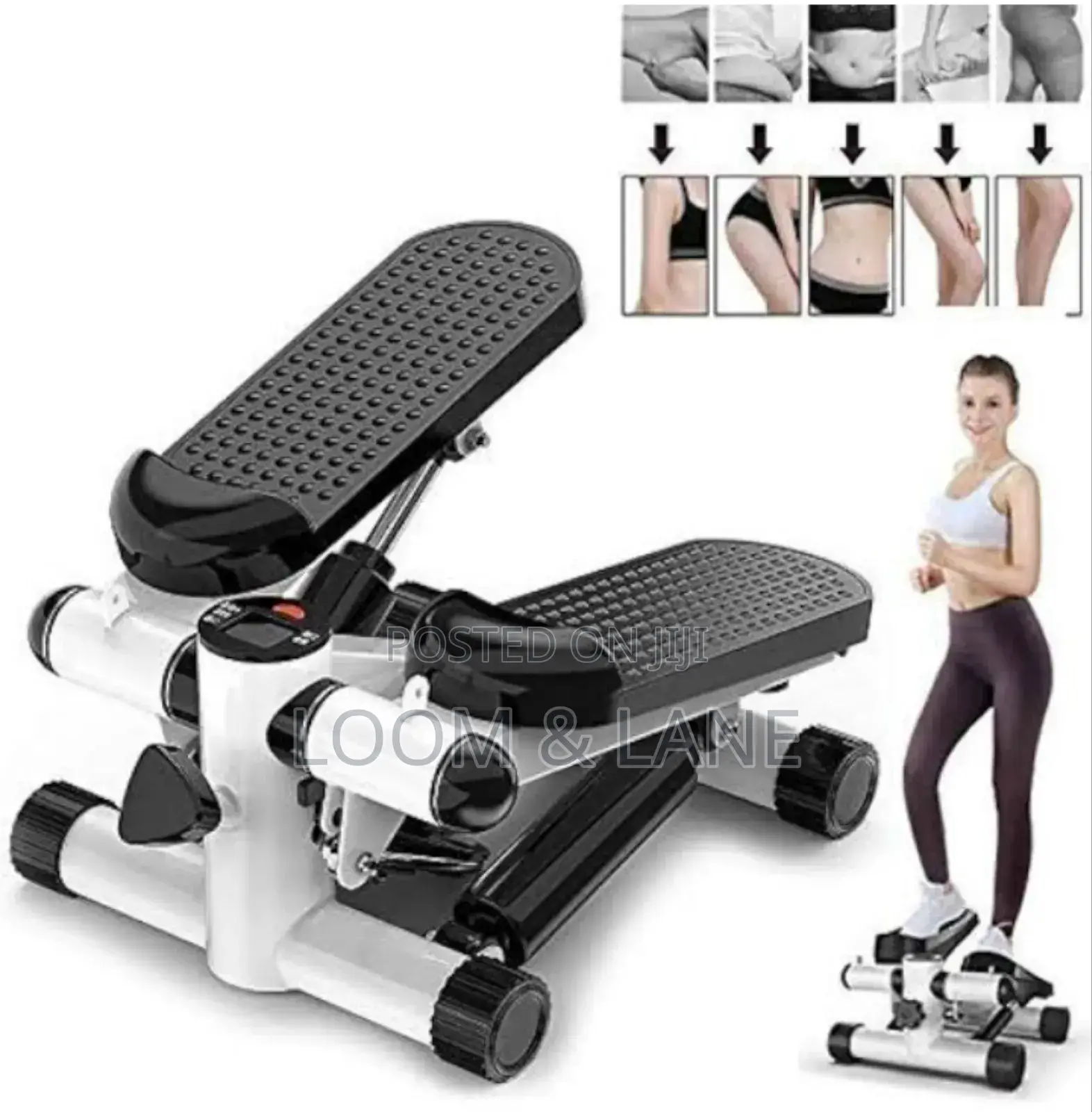 2 in 1 Fitness Swing Stepper With Ropes