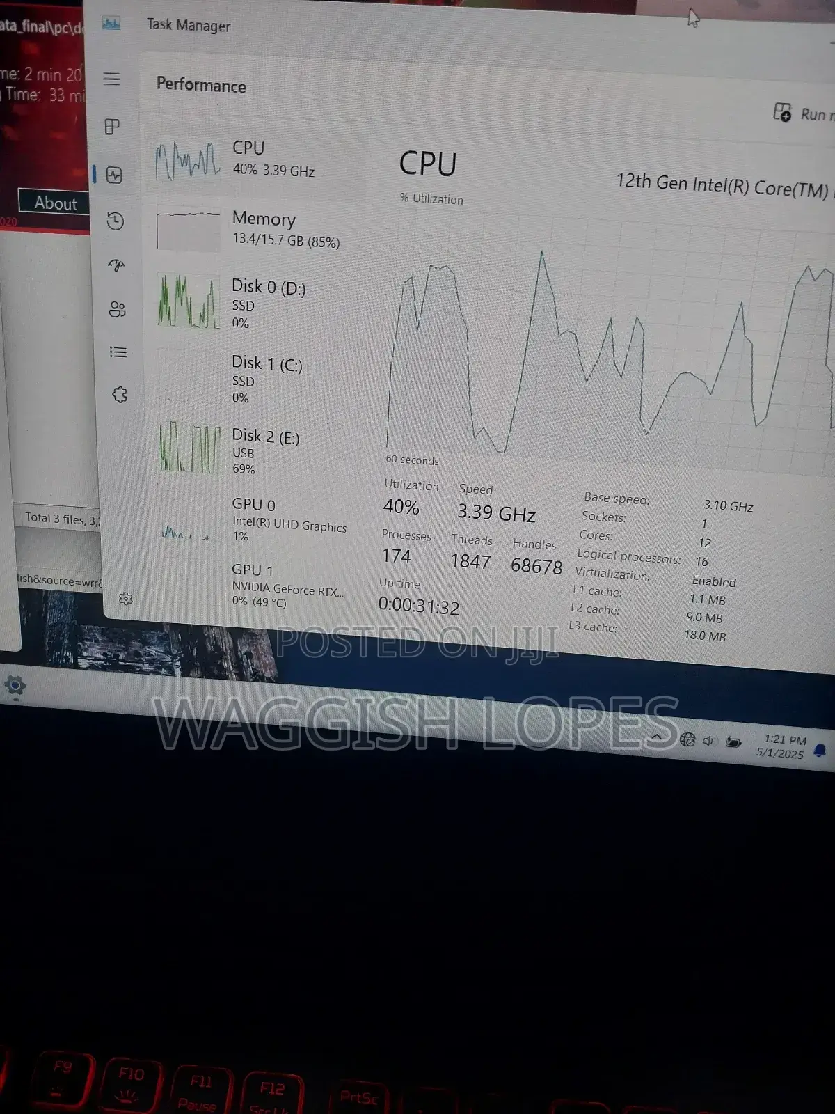 Laptop Acer Nitro 5 16GB Intel Core I7 SSD 1T