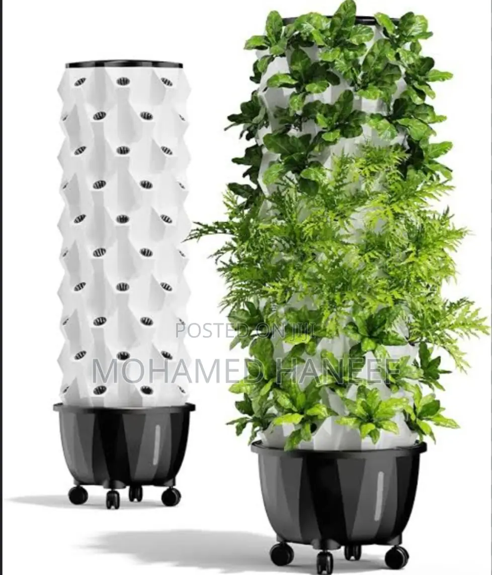 Hydrophonic Tower, Grow Plants Indoor, Free Oxygen,