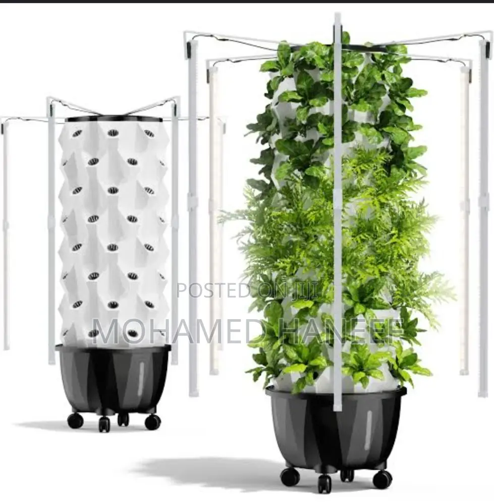 Hydrophonic Tower, Grow Plants Indoor, Free Oxygen,