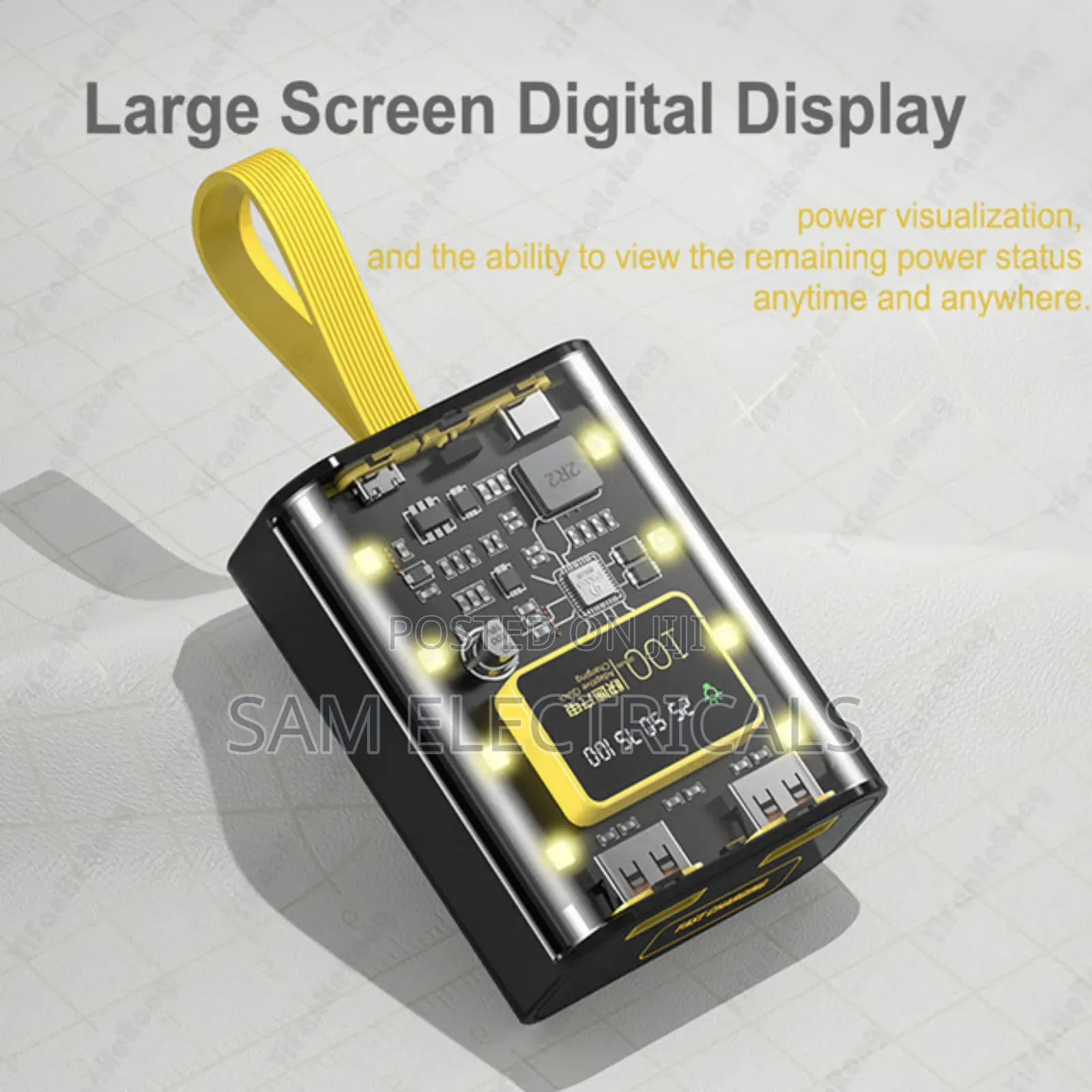 Transparent Case 10000mha Power Bank