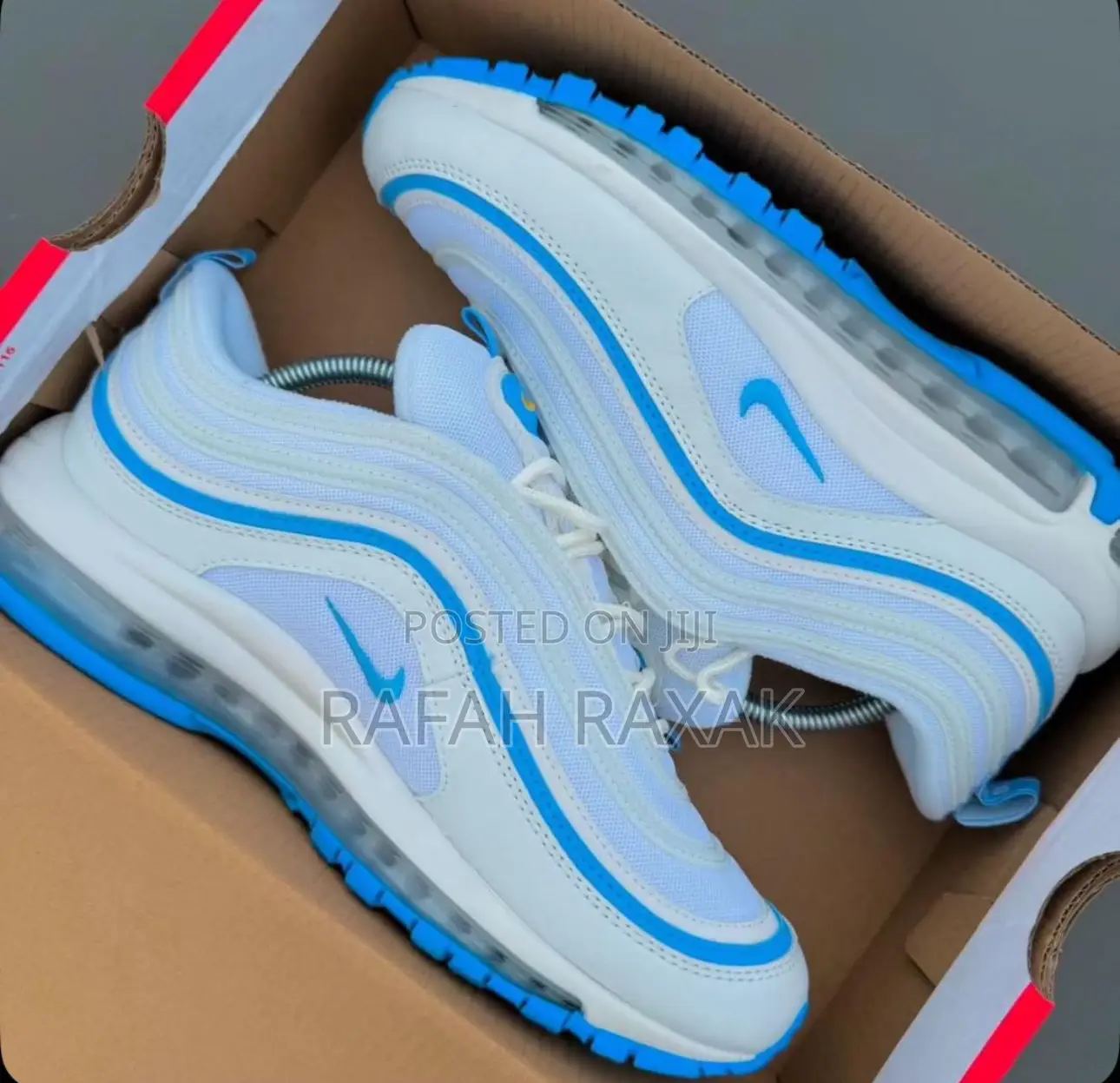 Original White/Blue Nike Air Max 97 Ess Sneakers