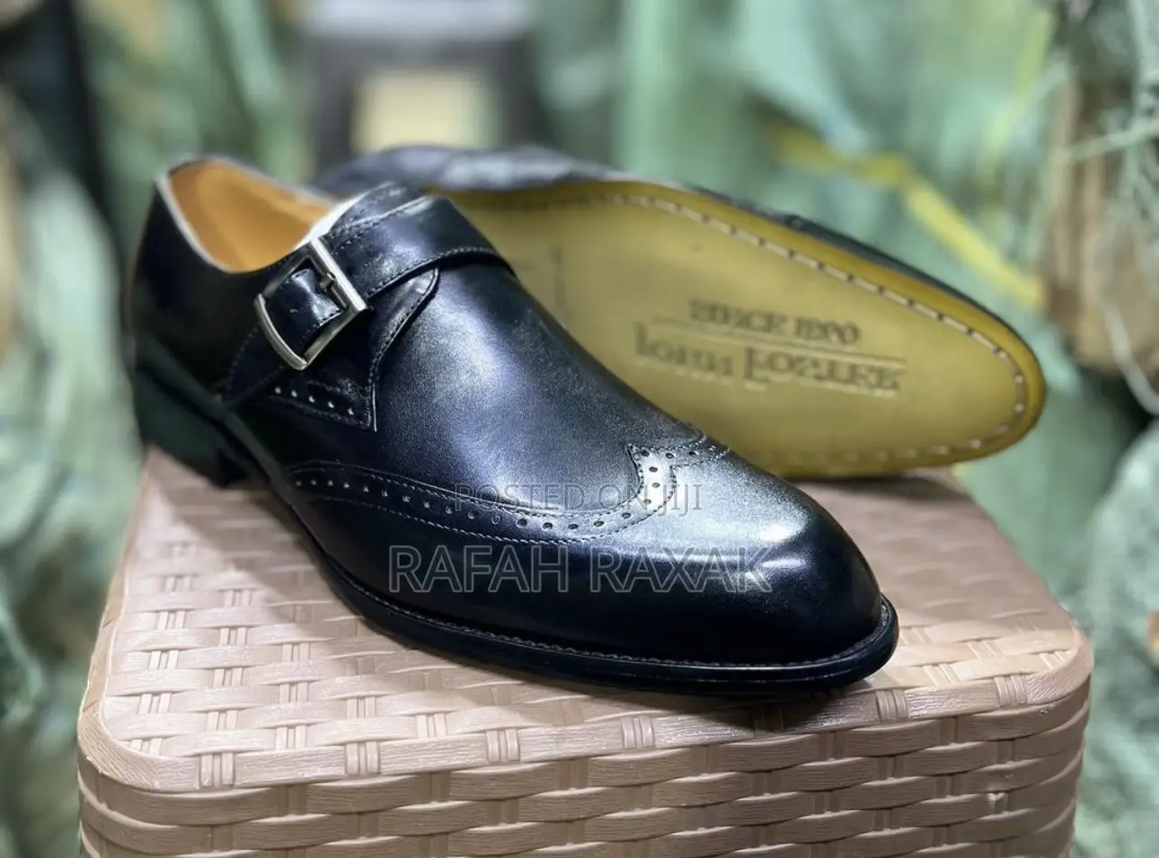 Original John Foster Oxford Wingtip Monk Strap Gentle Shoe
