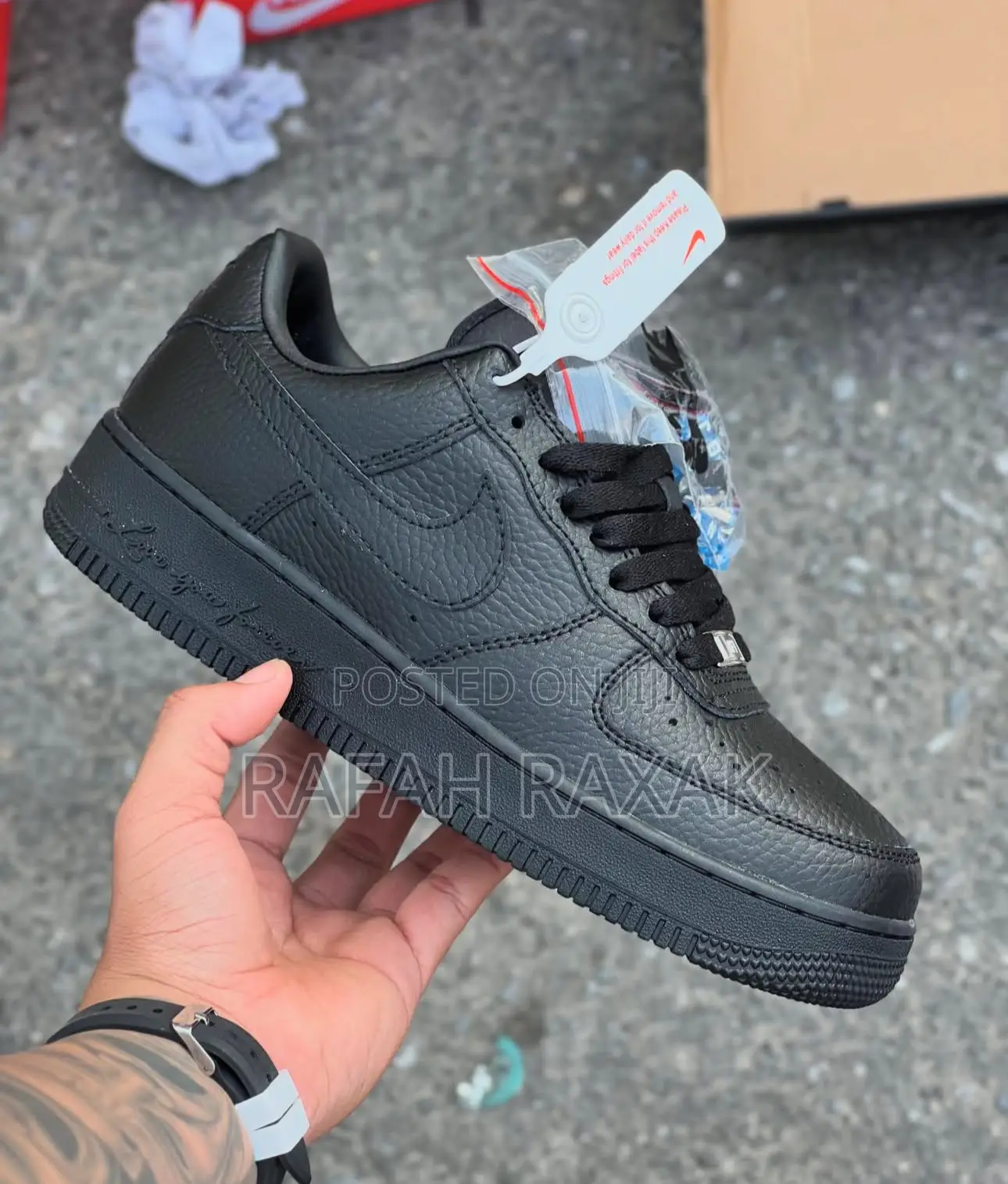 Triple Black Nike Air Force 1 “07 X Nocta Love You Forever