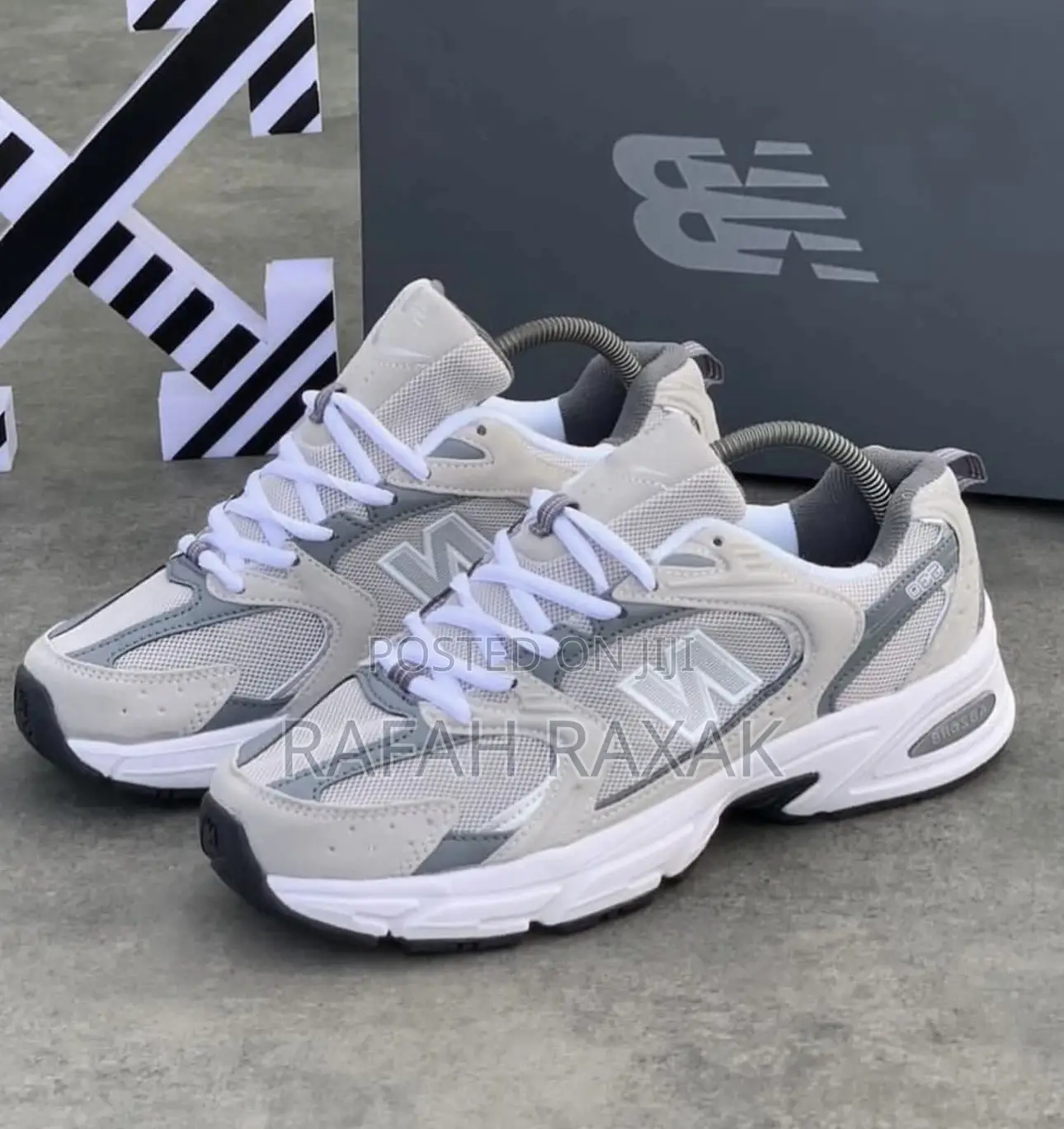 Original New Balance 530 Rain Cloud Grey Sneakers