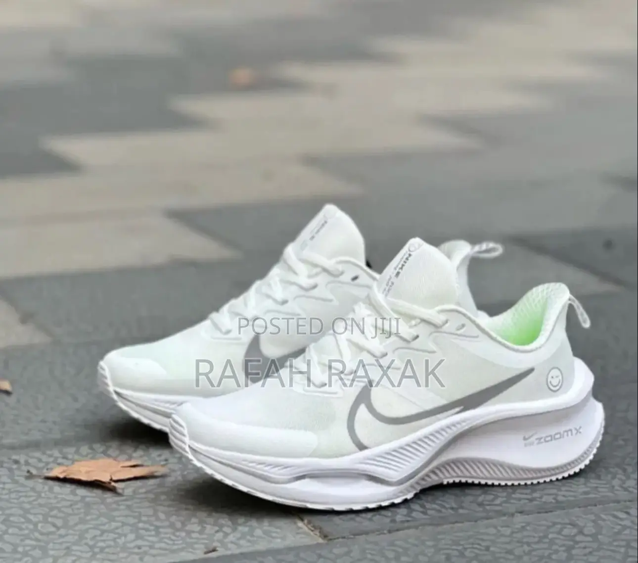 Original White Nike Zoom X Smiley Running Sneakers
