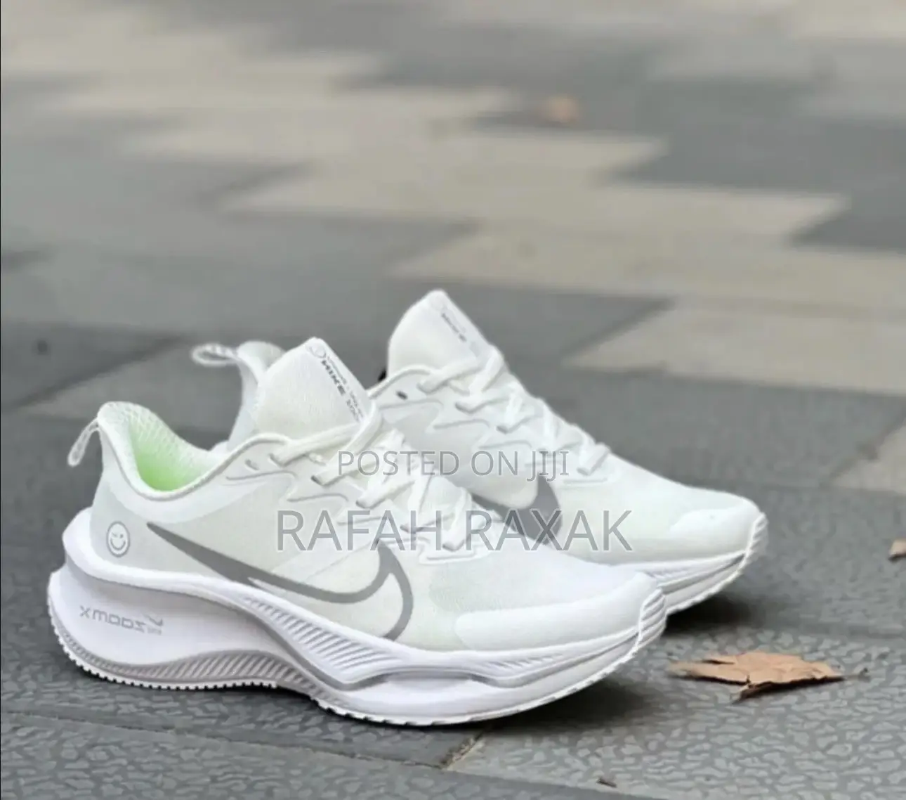 Original White Nike Zoom X Smiley Running Sneakers