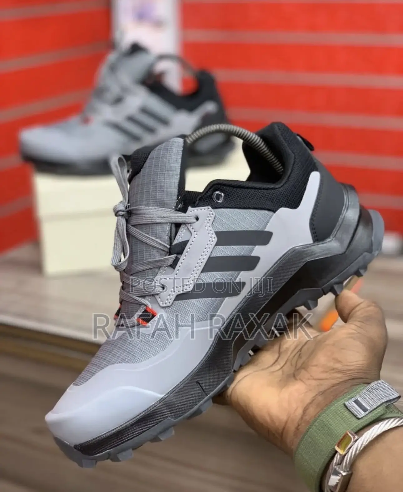 Gray Adidas Terrex Outdoor Casual Hiking Sneakers