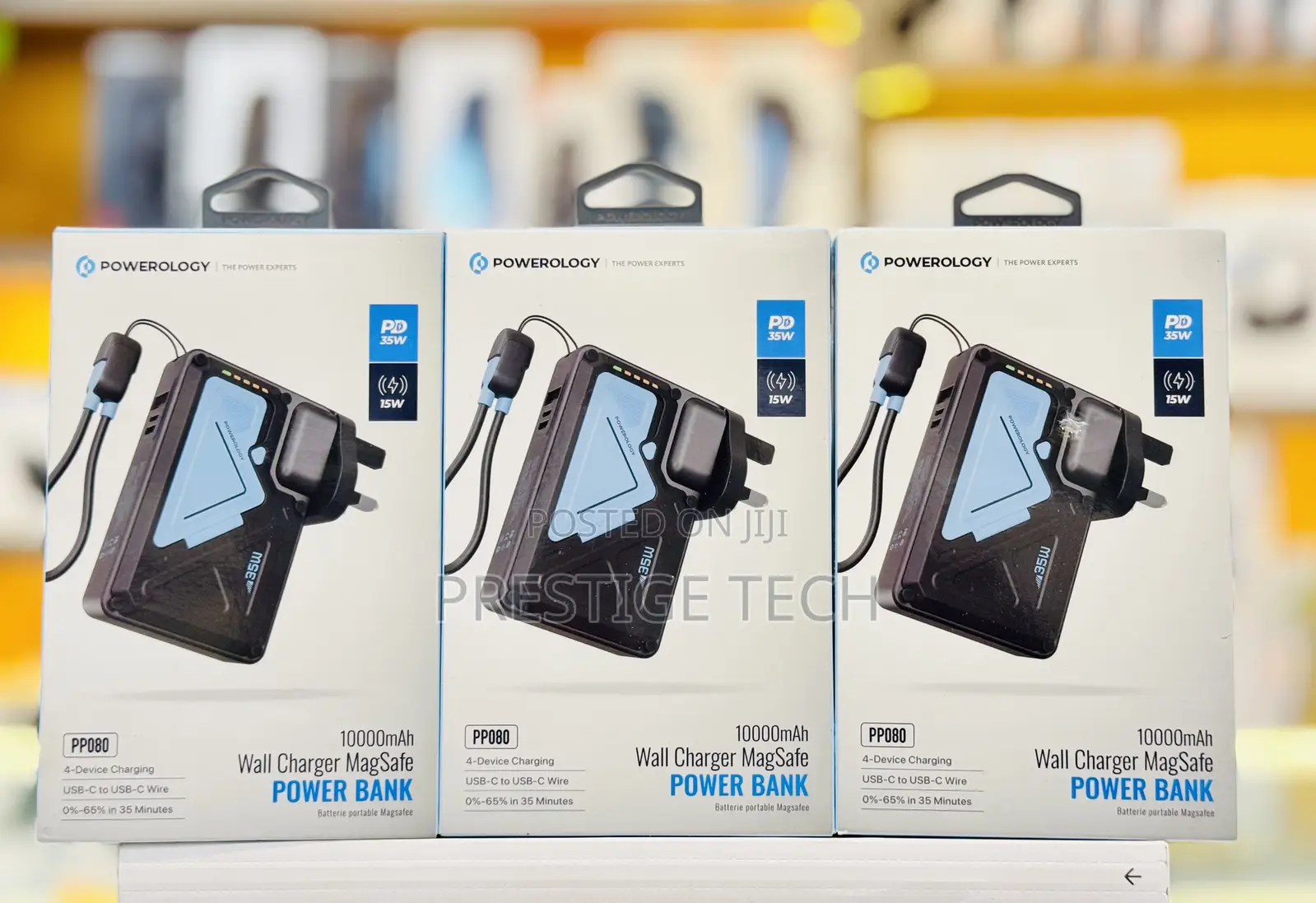 Powerology 10000mah Wall Charger Magsafe Power Bank 2in1