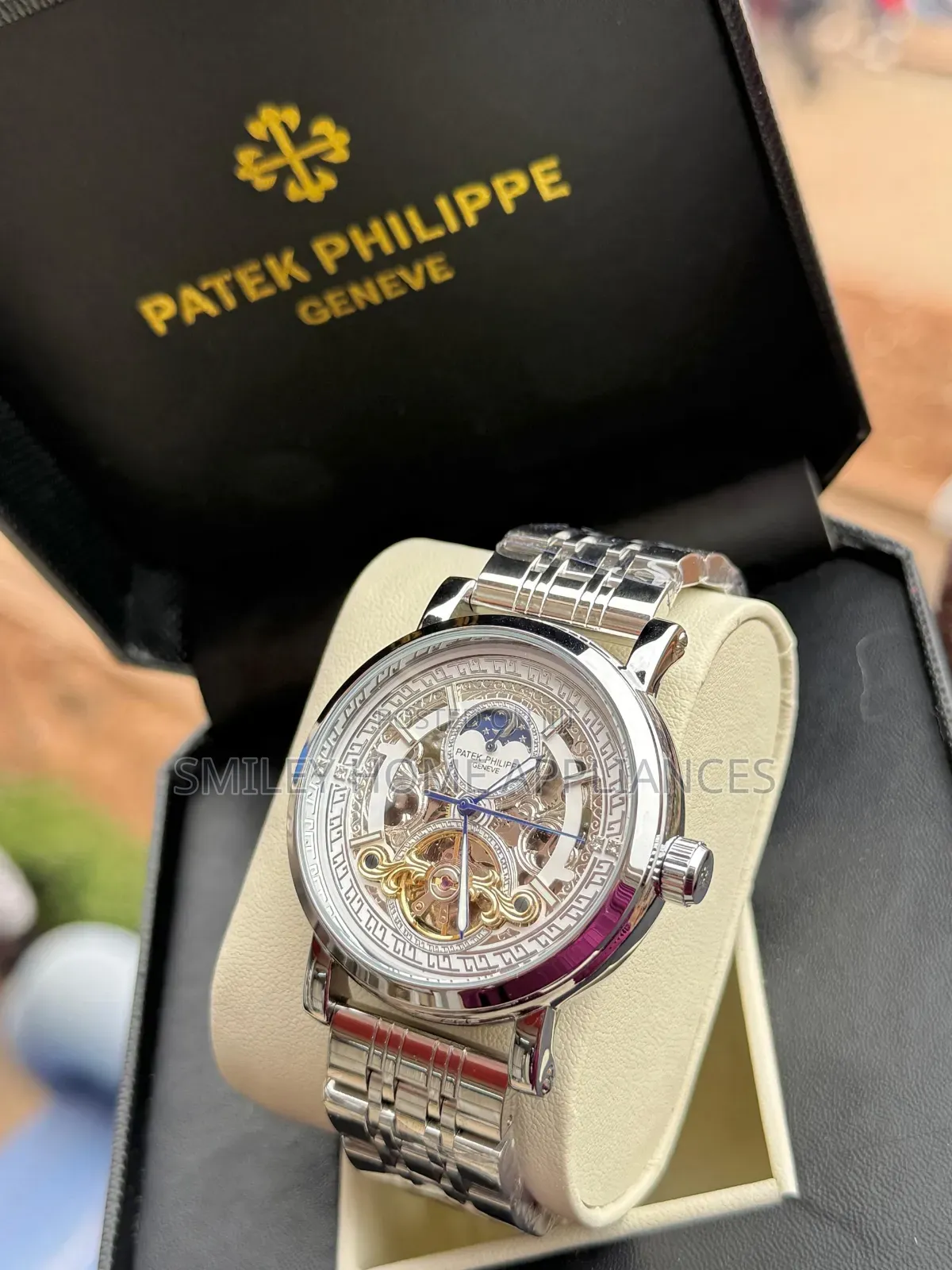 Original Silver Patek Phillipe Geneva Classy Wrist Watch
