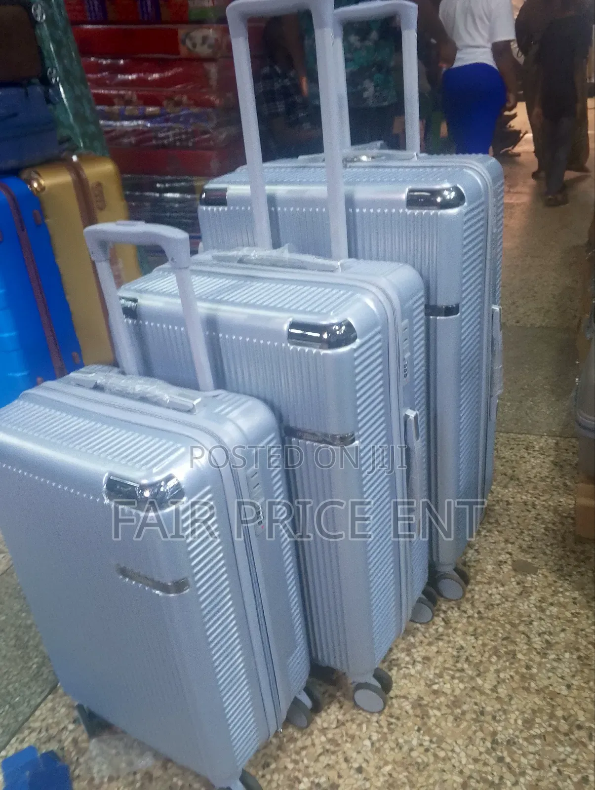 Original Rubber Plastic Suitcases. Medium. ( Gray)