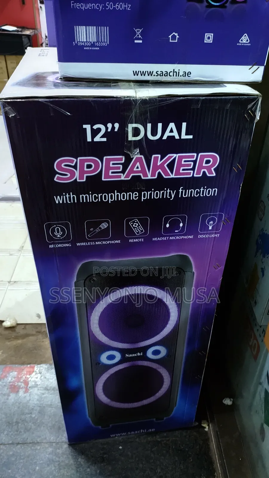 Saachi Nl-Sp-6336 12" Dual Professional Bluetooth Speaker