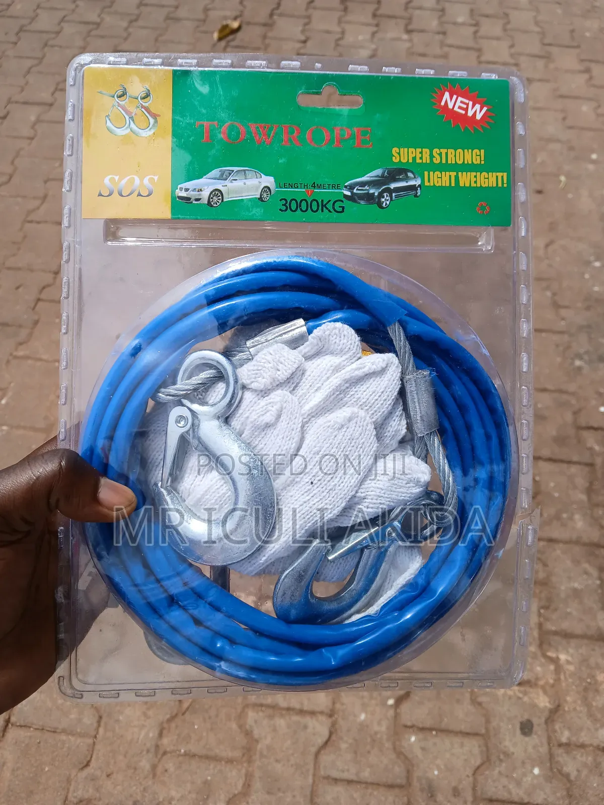 4meters Super Strong Upto 3000kgs Steel Coated Tow Rope