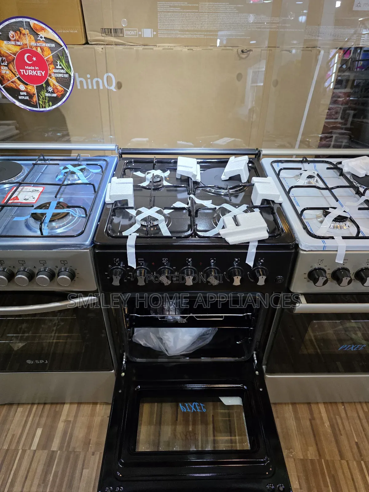 Brand New Pixels Black 50cm by 50cm Gas Cooker With Oven