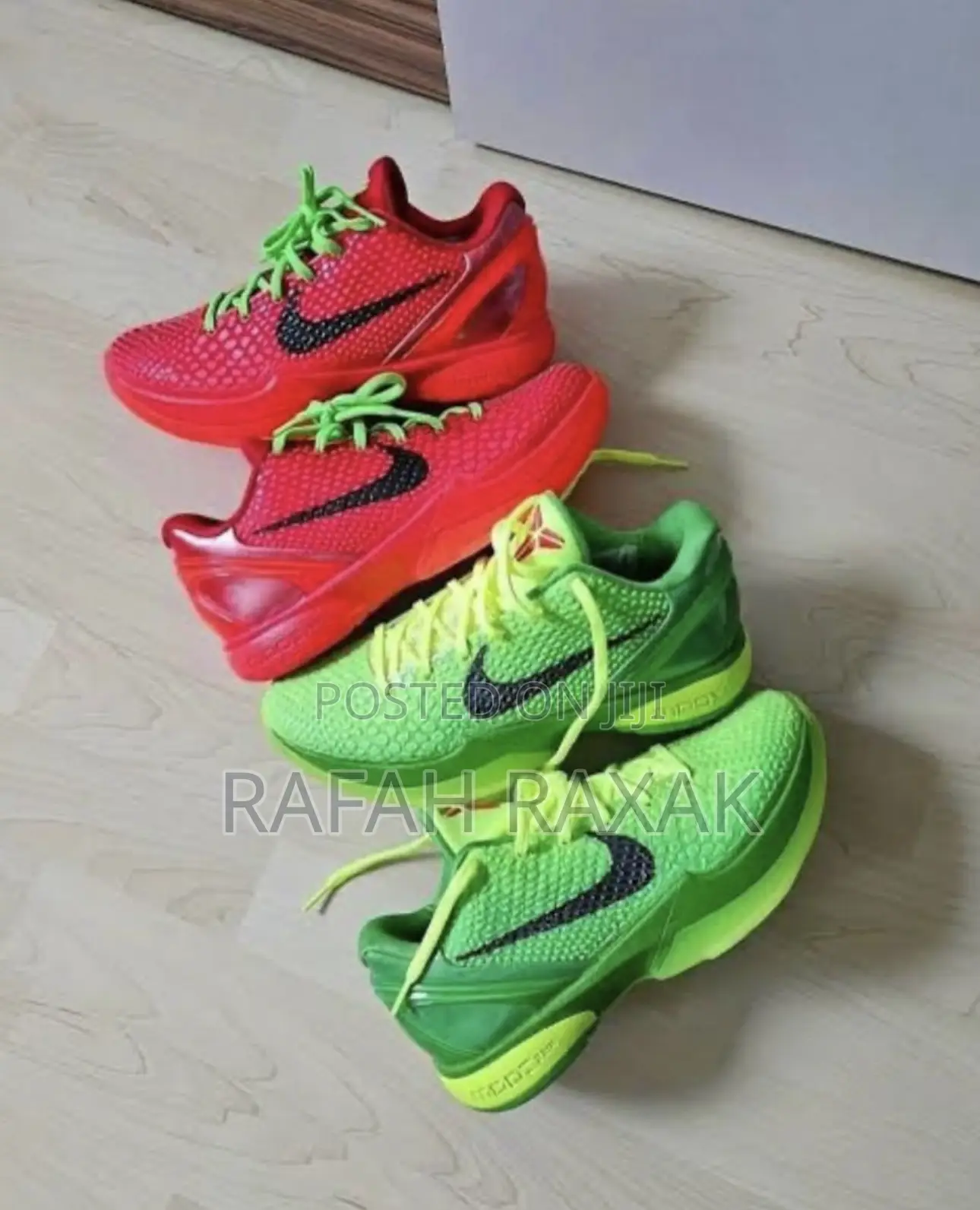 Red/Green Nike Kobe 6 Protro “Grinch” Basketball Sneakers
