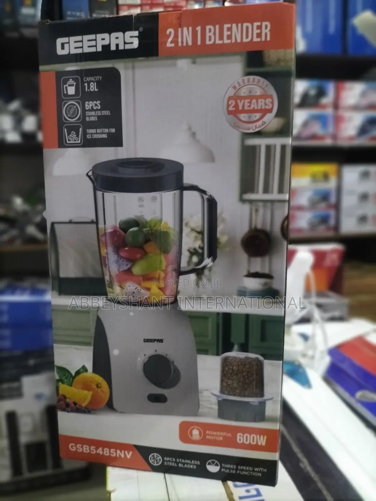 Geepas 2-in-1 Blender, Model Gsb5485nv/Electric Blender