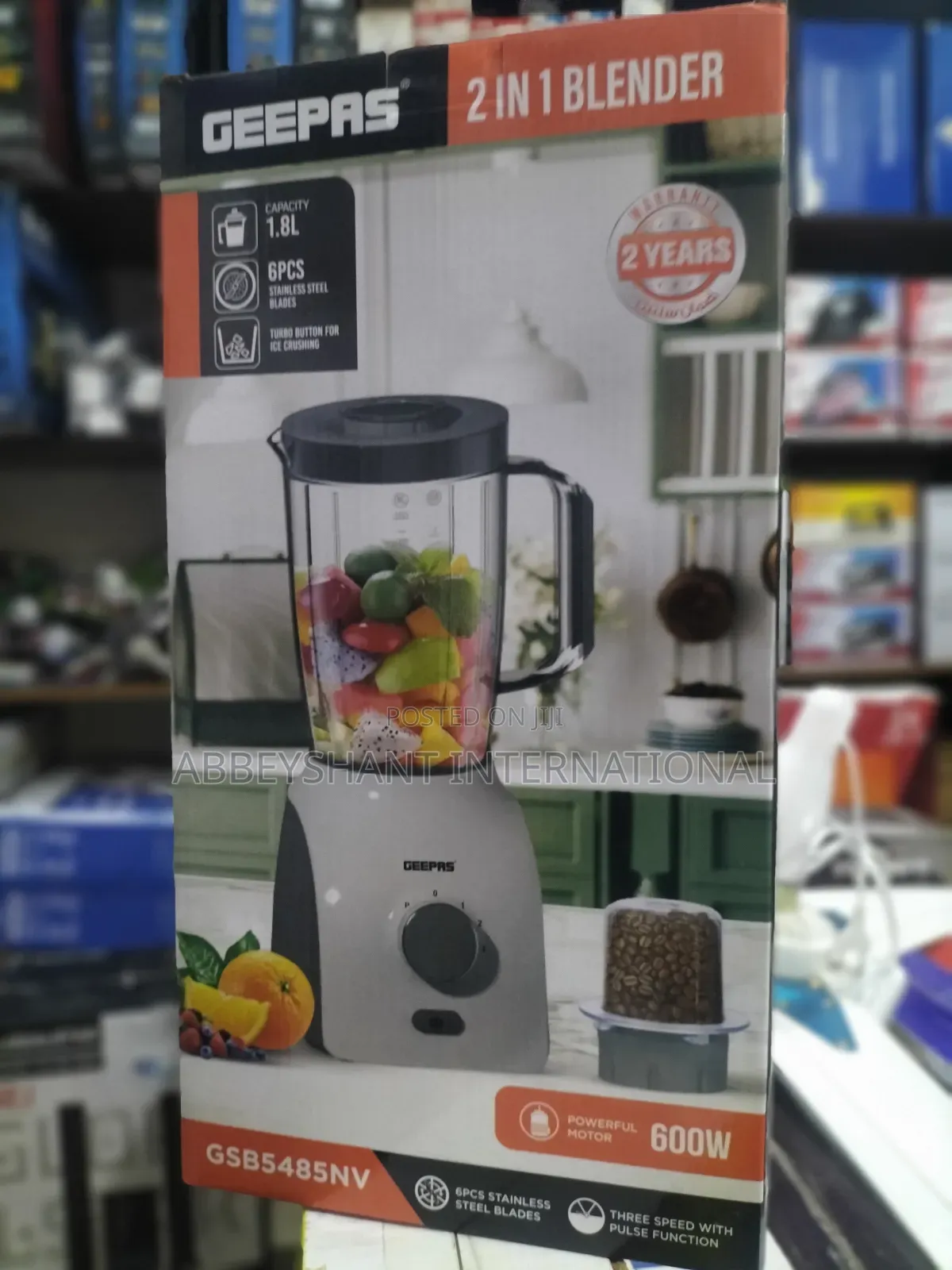 Geepas 2-in-1 Blender, Model Gsb5485nv/Electric Blender