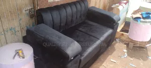 Black 2 Armless Couch