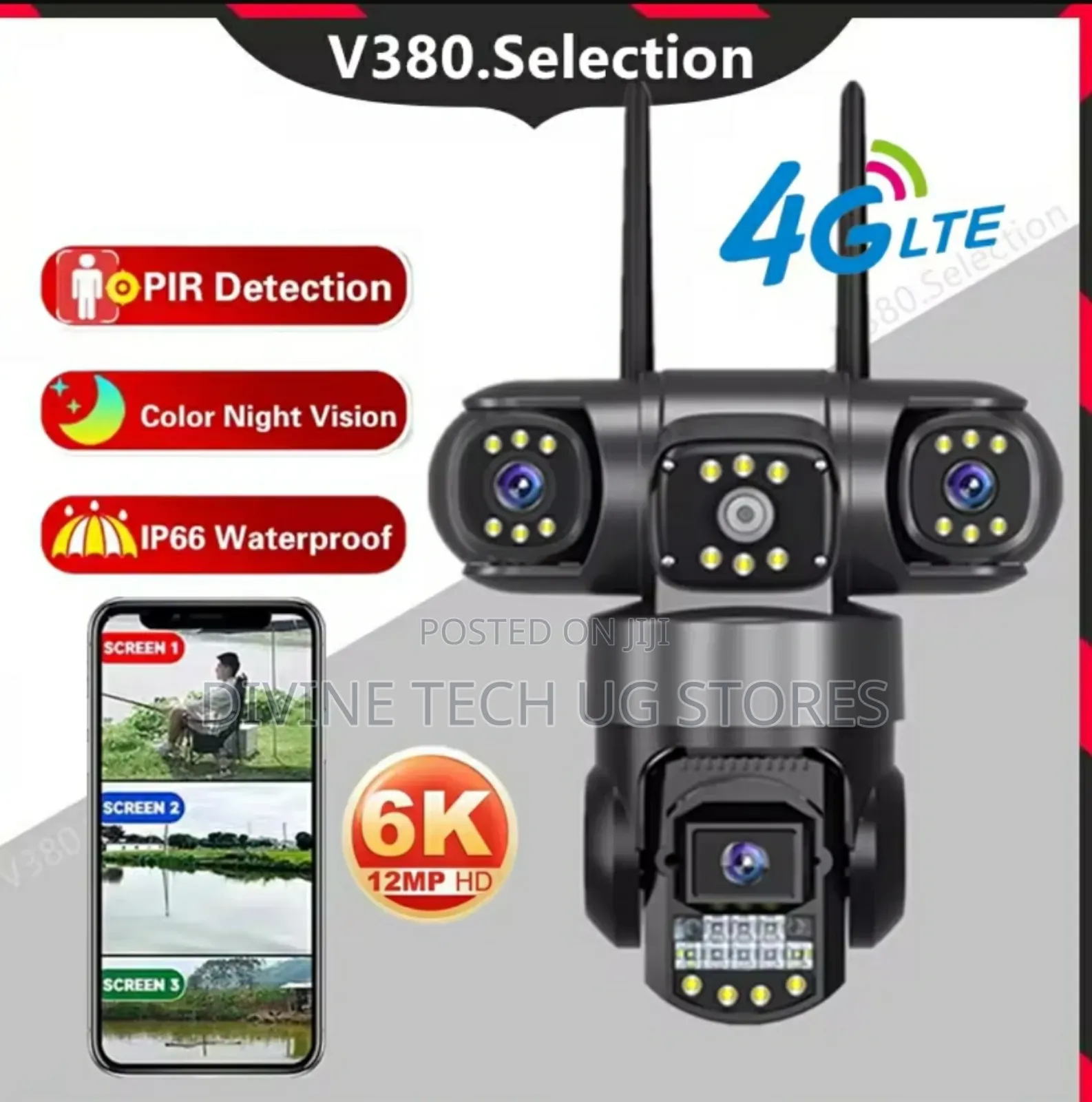 3-lens 4g Ptz Camera, 4g Simcard Security Outdoor Camera