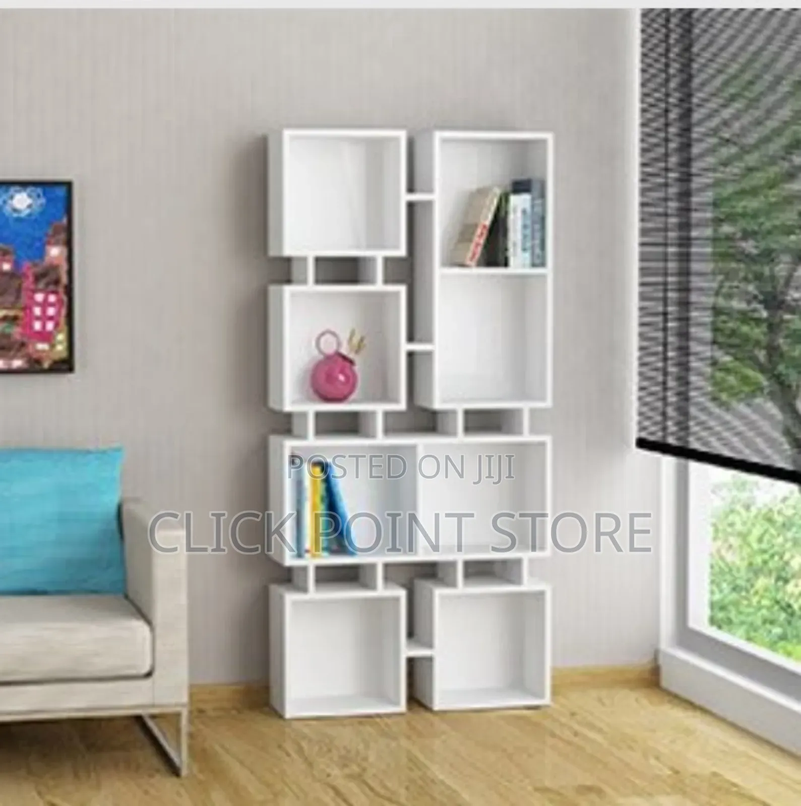 Book Shelf/ Two Column Shelves/ Flower Decor