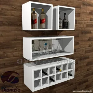 Wall Mounted Wine Racks/ Mini Bar Shelves for Wine