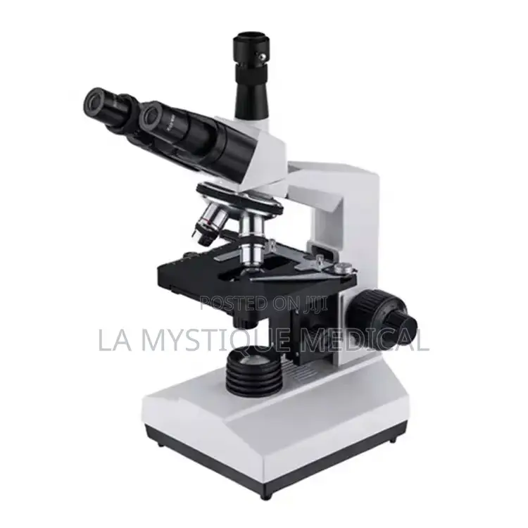 Laboratory Digital Trinocular Microscope With a Screen