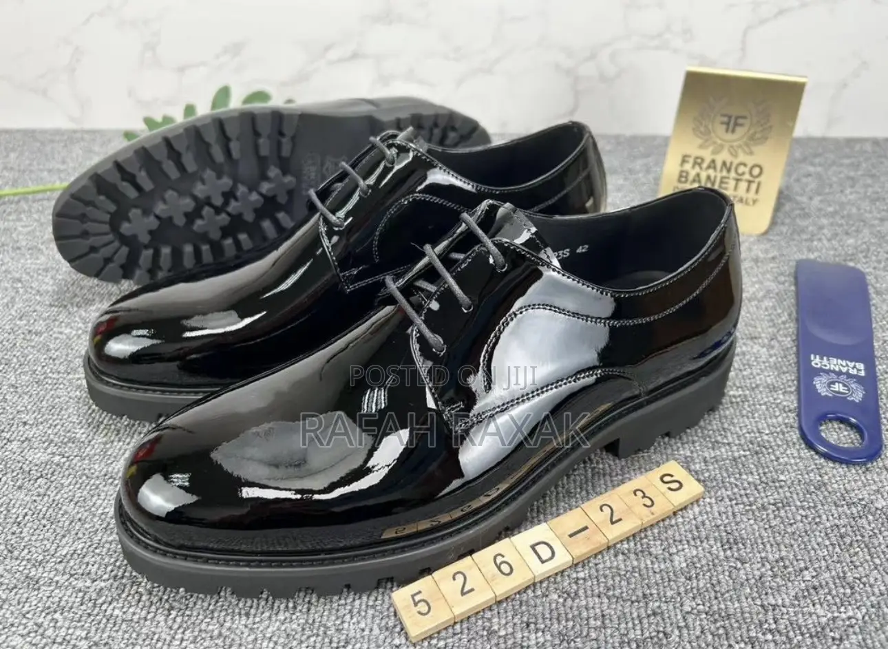 Men’S Franco Banetti Shinny Mirror Gentle Oxford Shoes