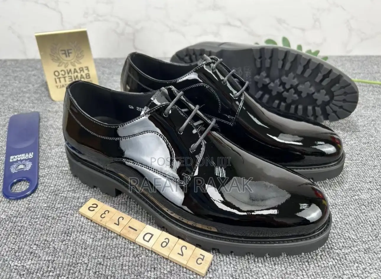 Men’S Franco Banetti Shinny Mirror Gentle Oxford Shoes