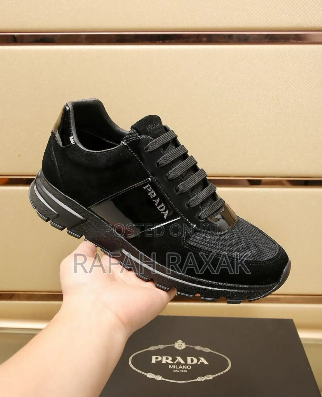 Original Men’S Black Luxury Prada Fashion Designer Sneakers