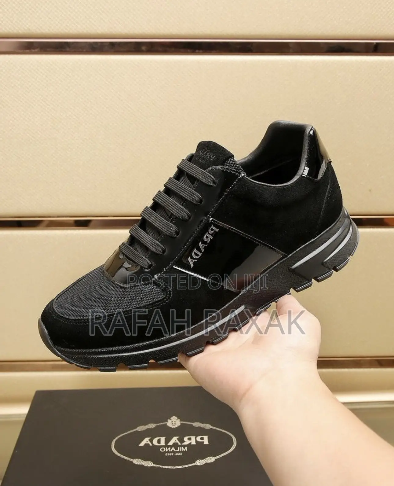 Original Men’S Black Luxury Prada Fashion Designer Sneakers