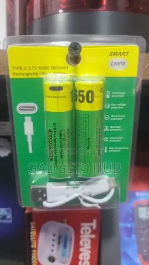 3.7v Rechargeable Batteries Type C Charging