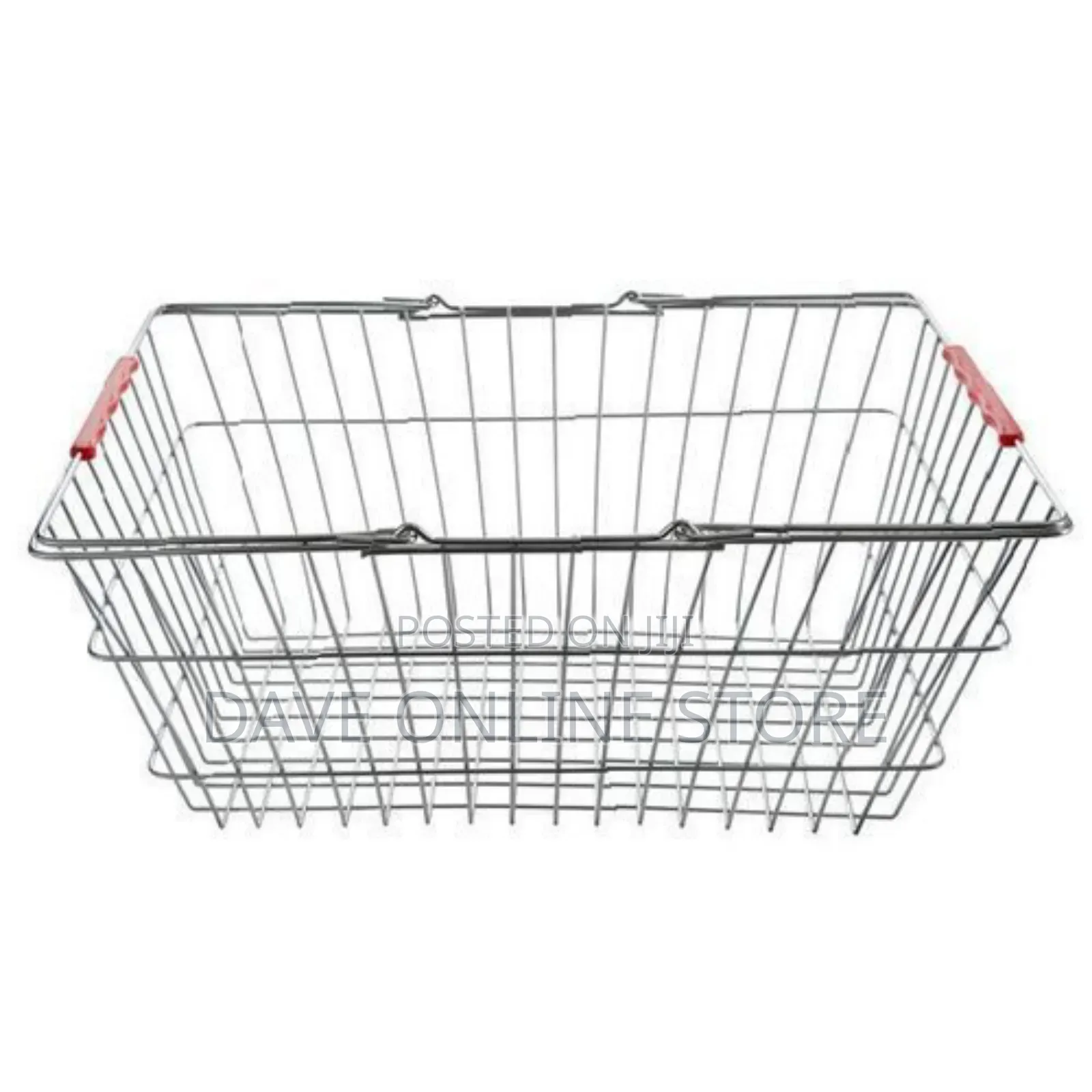 Metallic Shopping, Supermarket Basket - Silver