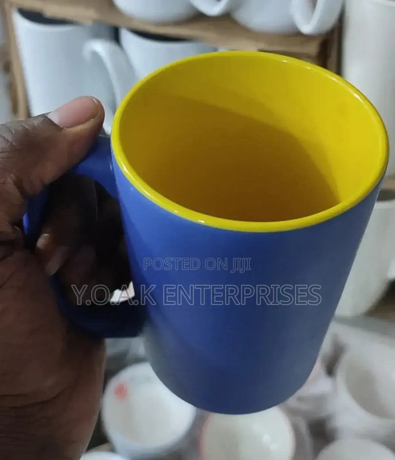 Yellow and Blue Tea Cups