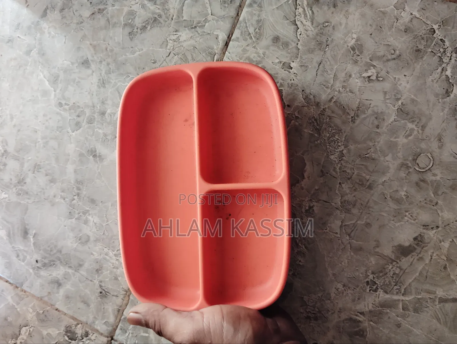 Toddler Heavy Duty Silicone Divided Plate With Suction Foot